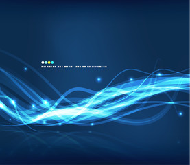 Abstract glowing lines