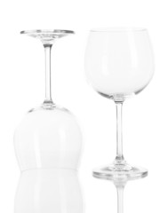 Two glasses isolated on white