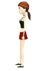 3d render of cartoon character with winter hat