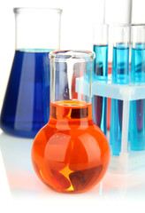 Test-tubes isolated on white