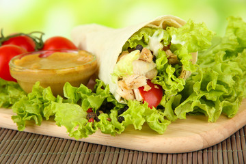 Kebab - grilled meat and vegetables,