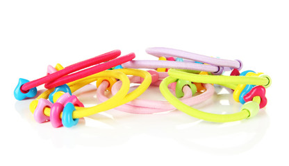 Scrunchies isolated on a white background
