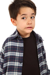 Male child with fear expression