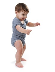 Happy Toddler learning to walk