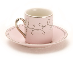 Isolated Espresso Cup and Plate