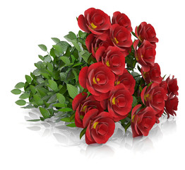 Group of red roses