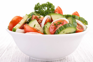 tomato,cucumber and onion salad