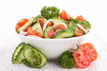 tomato,cucumber and onion salad