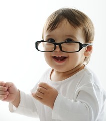 Beautiful baby with glasses