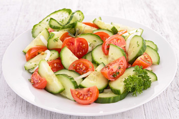 tomato,cucumber and onion salad