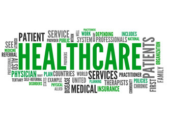 Healthcare (Health care, patient, medical, service; tag cloud)
