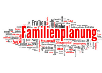 Familenplanung (Familie, Schwangerschaft, Kind; tagcloud)