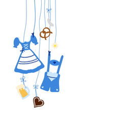 Octoberfest Symbols Blue