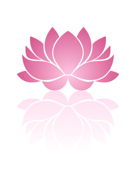Pink lotus. Eps-10 vector illustration.