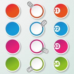Four Options Paper Circles