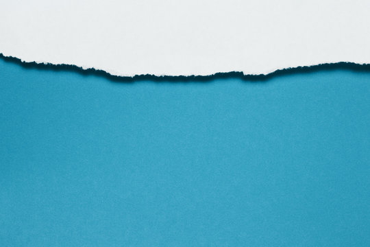 Papierfransen, horizontal oben, weiss, kobaltblau