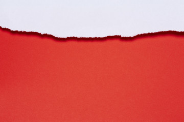 Papierfransen, horizontal oben, weiss, rot - 52582914