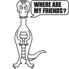 Obraz premium Where Are My Friends Dino