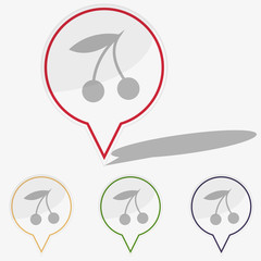Vector illustration web  buttons pointer - cherry