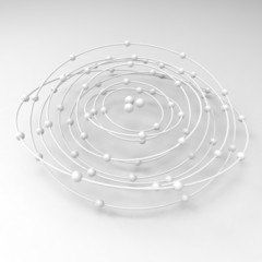 Abstract background with sphere connection