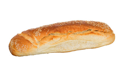 Bread loaf with sesame isolated