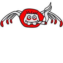 Funny High Spider With Joint