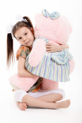 Little Girl And Teddy Bear