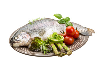 Fresh raw rainbow trout