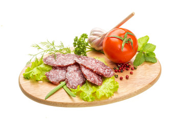 Fresh ripe salami