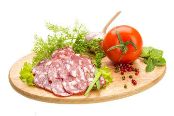 Fresh ripe salami