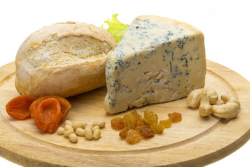 Slice of blue cheese