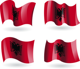 4 bandeiras da Albânia