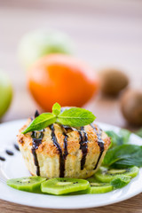 cottage cheese with fruit muffins