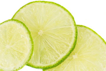 Fototapeta na wymiar Slices of lime fruit for background