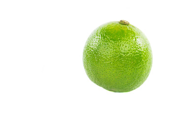 Lime fruit over white background