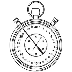 Stopwatch. Vector illustration.