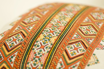 Traditional materials and embroidered