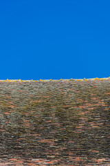 Roof of the old house in Chatillon-sur-Indre