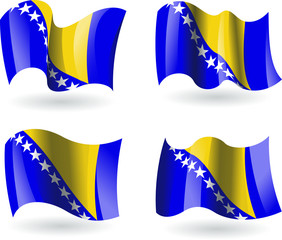 4 bandeiras da Bósnia e Herzegovina