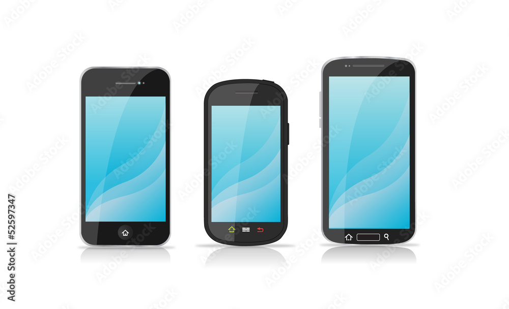 Wall mural mobile phone vector set