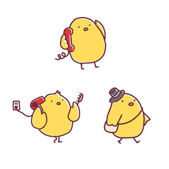 ひよこ外出準備