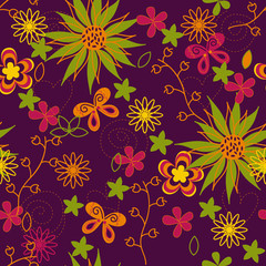 Fototapeta na wymiar vector seamless floral background