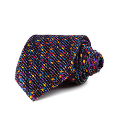 Stylish silk male tie ( necktie ) on white.