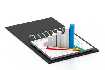 Business graph in chart