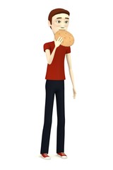 3d image of cartoon character with biscuit