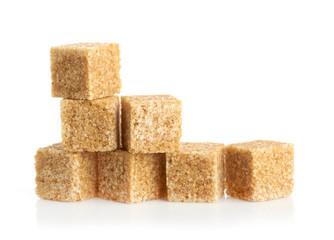 Brown cane sugar cubes