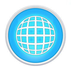 world icon light blue circle