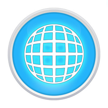 world icon light blue circle