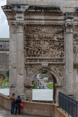 Fototapeta premium Roma, l'arco di Settimio Severo (part.)