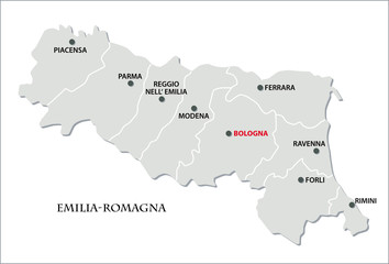 Emilia-Romagna map